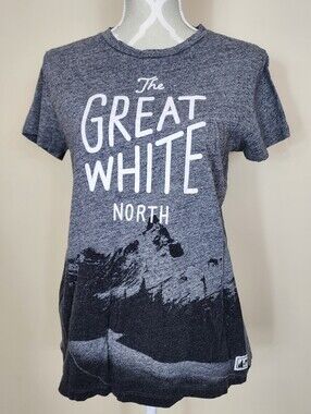 Roots The Great White North Mountain Graphic Tee Heather Gray T-Shirt Medium